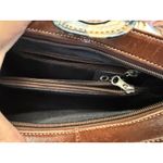 OZ Orifaz Argentine Brown Floral Cross Body Bag Leather Retro Vtg Y2k Artsy Photo 6