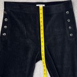John Paul Richard Women's Black Velour Pants Large Wide Leg Side Button Detail Photo 9