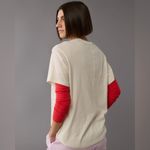 American Eagle NWT  Graphic Tee, Cream, Size S Photo 2