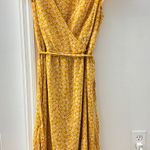 Lulus Yellow Floral Midi Dress Photo 1