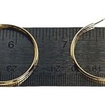 18KT 750 SOLID YELLOW GOLD HOOP EARRINGS Photo 7