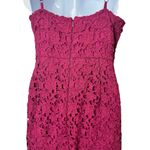 ASTR The Label Fuscia Lace Crochet Midi Lined Dress Wedding Guest Feminine L Red Size undefined Photo 6
