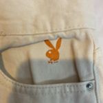 156 BY PACSUN White Shorts Orange playboy bunny Sun Embroidered 25 Photo 2