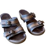 Dansko Women's Size 41/10.5 Jessie Sand Lizard Leather Heeled Sandals Tan Photo 2