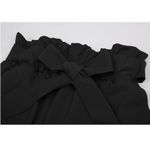 Grace Karin Cropped Paper Bag Waist Pants with Pockets Photo 4