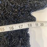 Papell Boutique Vintage Evening Beaded Short Sleeve Blouse Black Silk EUC Sz Sm Photo 12