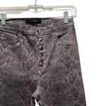 J Brand Lillie Coated High Rise Skinny Jeans Snakeskin Size 27 Photo 7