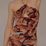 En Saison Esther Ruched Halter Neck Cutout Midi Dress Size M Photo 1