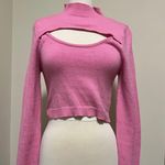 The Kript Pink Cropped Long Sleeve Photo 1