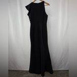 Lulu's One Shoulder Ruffle Maxi Dress in Black Size Medium Photo 3