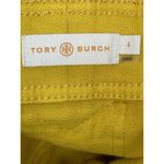 Tory Burch Colette Skirt Sz 4 India Gold Mustard Yellow Denim High Waist Pockets Photo 3