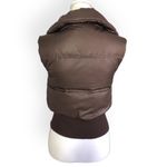 EXPRESS Chocolate Brown Sleeveless Puffer Feather Filled Jacket Photo 3