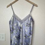 Gilligan & OMalley Floral Satin Slip Nightgown Dress Lace Trim Small Multi Photo 1