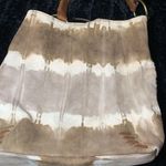 Country Western Rodeo Hobo Tie Dyed Leather Shoulder Bag Purse Brown Photo 5