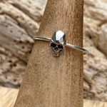 Sterling Silver Skull With Hollow Eyes Ring Sizes 5,6,8,9 Silver Photo 1