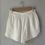 Marine layer  Corinne High Waist Cream Gauzy Shorts Photo 3