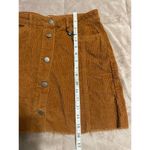 Denim Co. Corduroy Mini Skirt Size 8 Raw Hem Brown Fall NWOT Photo 3