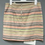 Loft Mini Skirt Striped Geometric Career Casual Cute Skirt Size Small Photo 2