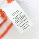 Talbots  Johnny Collar Striped Knit Sweater White‎ Orange 2x Photo 4