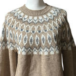 Max edition  Classic Tan Patterned Sweater Sz Small NWT Photo 0