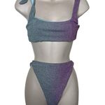 Beach Riot  Avalon bikini top and bottom in Metalic Gemstone Ombre sz S Photo 1