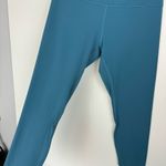 Lululemon  Align High Rise Crop Leggings Sz 10 Blue Green Nulu Photo 5