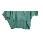 ZARA Slouchy Short Sleeves Knit Cotton Short Cardigan Sweater Open Front M Teal Photo 2