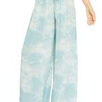 Olivaceous Tie Dye Wide Leg Pants Blue White Size Small NWT Photo 0