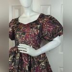 Jessakae Elegant Black and Purple Floral Dress Size Medium. Photo 4