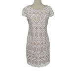 Eliza J  Scalloped Lace Sheath Dress Women’s Size 2 Ivory Special Occasion Photo 3