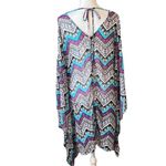Love In NWT gorgeous purple black turquoise white cold shoulder cover up Photo 2