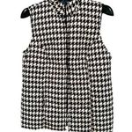 kim rogers  black & white houndstooth puffer vest, size L. EUC Photo 0