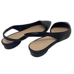 Club Monaco Club‎ Monaco Sz 37 1/2 Women's Black Leather Slingback Pointed Toe Flat Shoes Photo 8