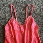 Victoria's Secret Victoria’s Secret Coral Satin and Lace Chemise Photo 2