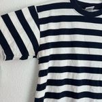 Vintage 90s navy blue and white stripe Venice Italy gold t Photo 1