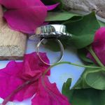 Abalone Sterling Silver Ring Size 7 Green Photo 6