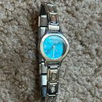 Mudd women’s vintage retro silver/blue stainless steel bracelet watch one size Photo 1