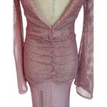 PatBO Rhinestone Netted Plunge Gown in Light Pink 4 New Womens Long Dress Photo 8