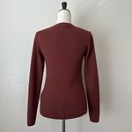 Koton Burgundy Metallic Crewneck Long Sleeves Sweater Photo 5