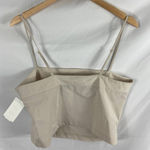 VERO MODA NWT  Giana Singlet Cropped Top Cami Tan Size Large Photo 4