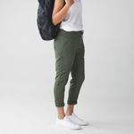 Lululemon NWOT  Street To Studio Pant II *Unlined 28" in fatigue green size 4 Photo 3