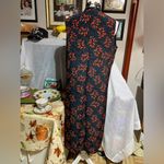 LuLaRoe Joy Black Red Blue Botanical Vest Photo 4