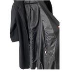 VINTAGE JULIA KLEIN Hooded Wool Longline Pea Coat Black Size 12 Photo 9