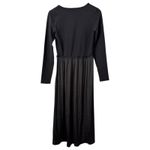 NWT J. Crew Mixed Knit Black Long Sleeve Midi Dress Size Small Photo 2