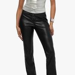We Wore What Womens Lace Front Vegan Leather Black Pant Size 26 NWT Photo 0