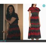 Red Valentino NWOT $1770 Floral Crepe Ruffled Maxi Dress Size 46 / US8 Photo 1