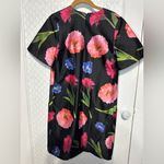 Carolina Herrera short sleeve shift dress black multi floral mini NEW small S20 Photo 4