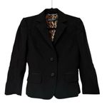 Dolce & Gabbana  Button Notch Collar Wool Blazer Womens 38 Black Italy Career Photo 0
