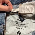 Madewell  Rigid A line Distressed Raw Hem Mini Denim Skirt 24 Photo 5