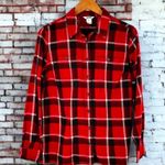 Duluth Trading Co Free Swing Red Plaid Cotton Flannel Shirt Size Medium Photo 0